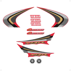 Adesivo Compativel Yamaha Ybr 125 2008 Moto Vermelha + Logos