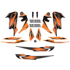 Kit Adesivos Compativel Yamaha Xtz 125 X 2012 Moto Laranja