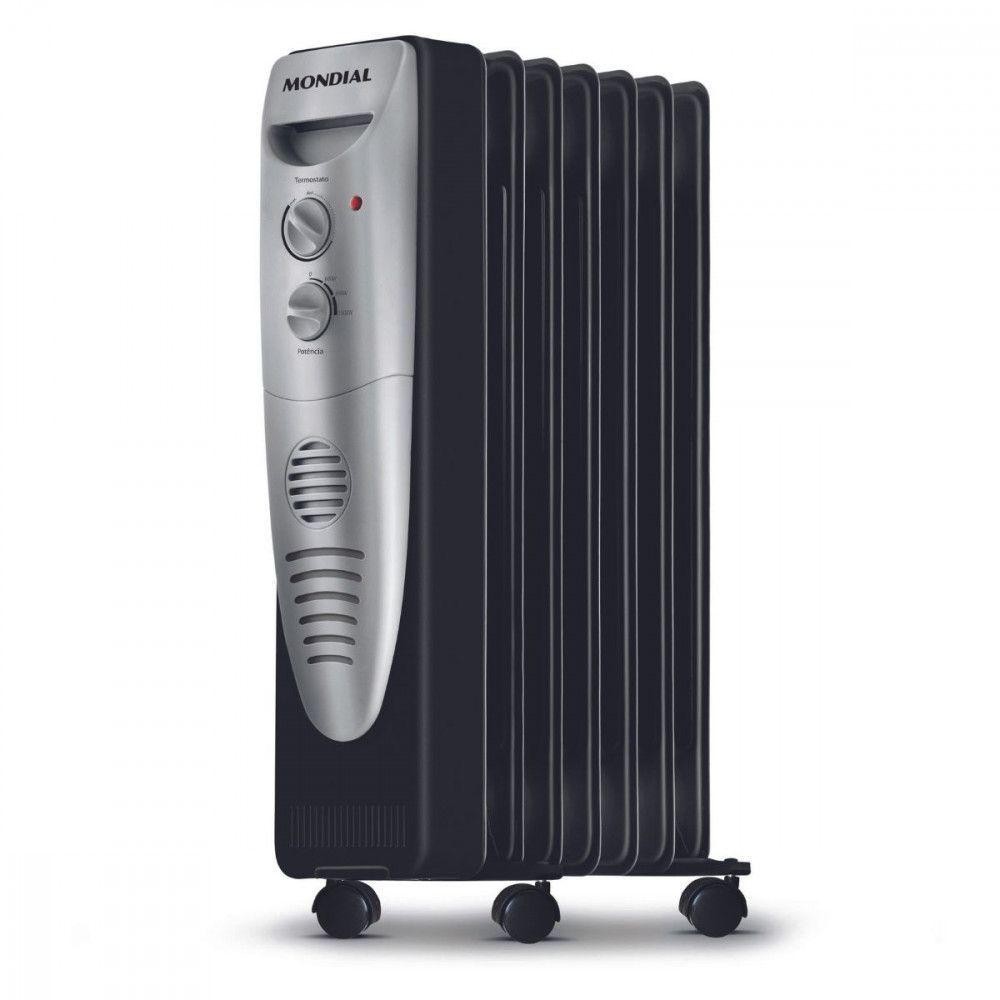 Aquecedor A óleo Mondial A-06 Preto Com Prata 127V