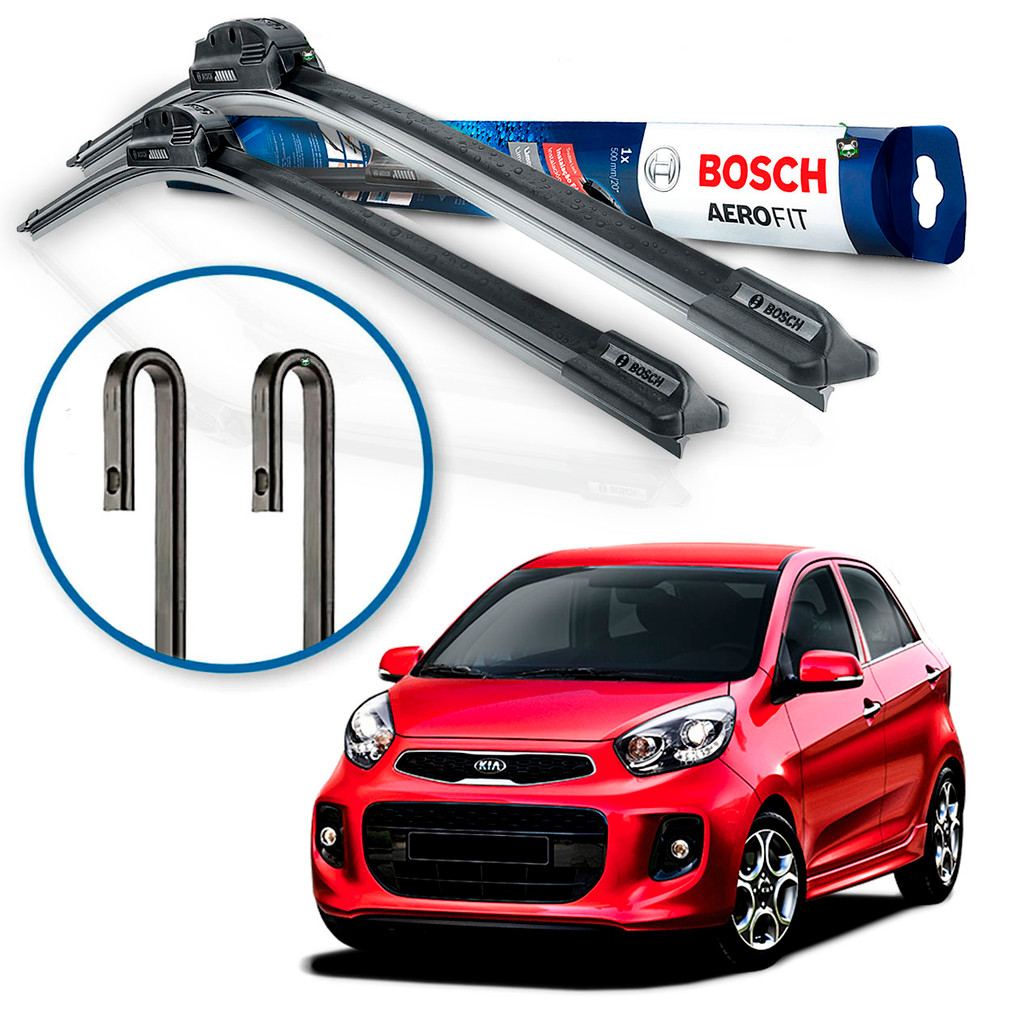 Par Palheta Limpador Parabrisa Bosch Kia Picanto 2006 em diante em Oferta na Shopee