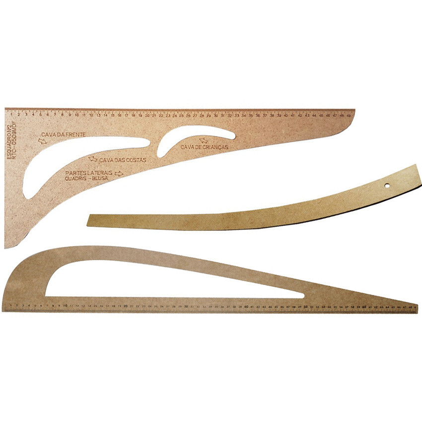 Reguas Modelista Modelagem Moldes Roupas Confeccao Costura em Oferta na Shopee