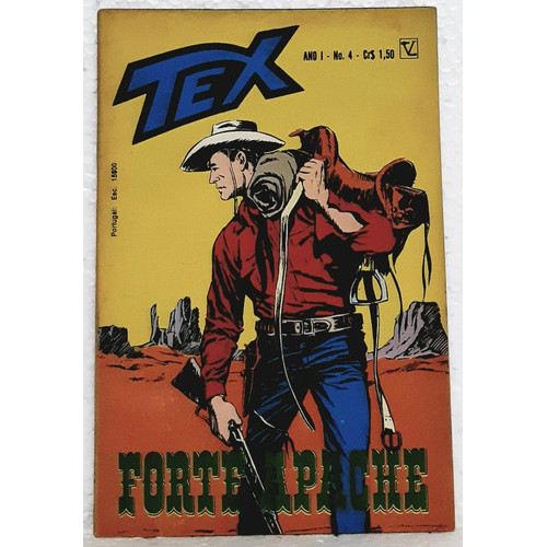 Hq Gibi Tex N° 4 - 1ª Serie - Vecchi - 1971  Forte Apache - Faroeste / Velho Oeste