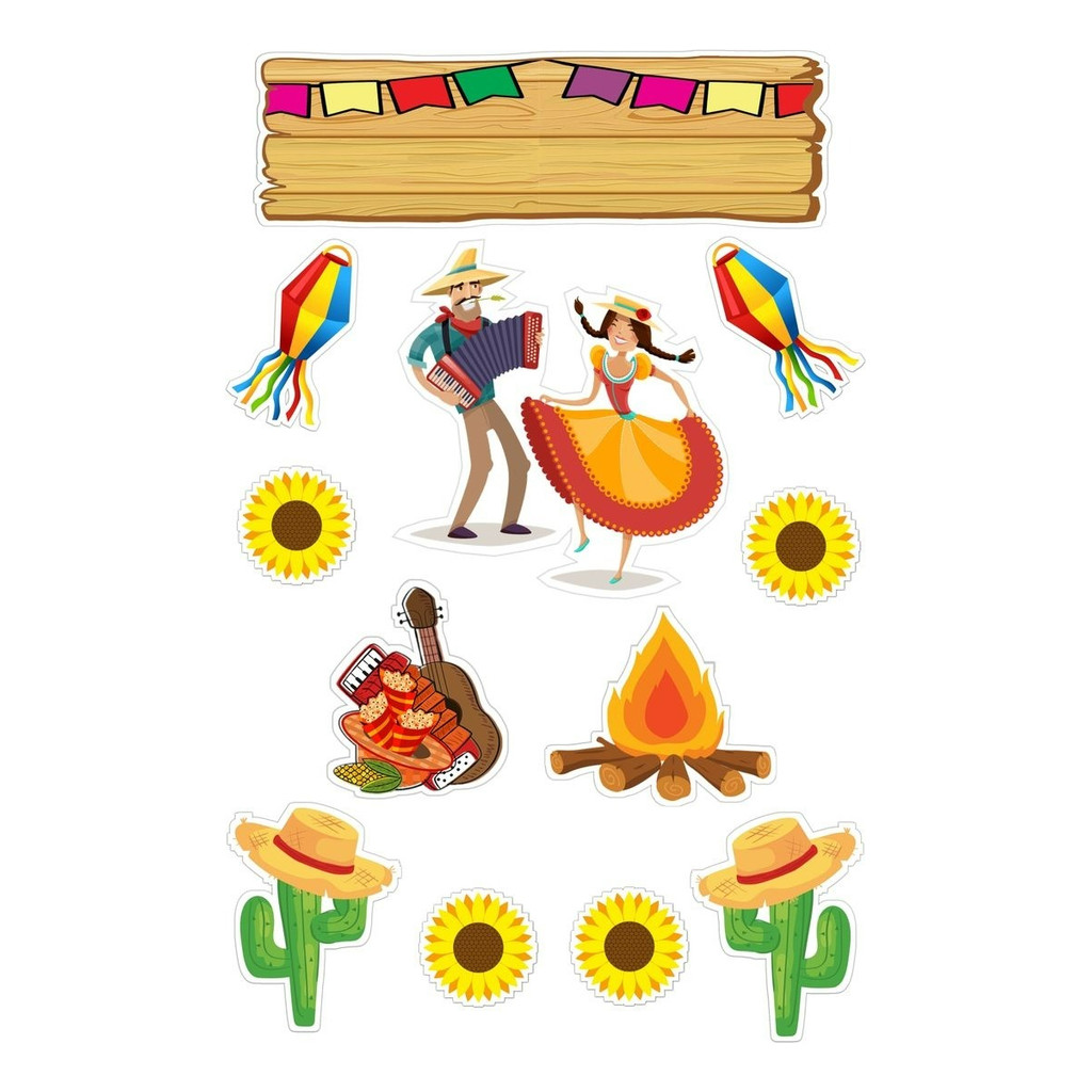 Topo Topper De Bolo Festa Junina Mod2 Personalizado