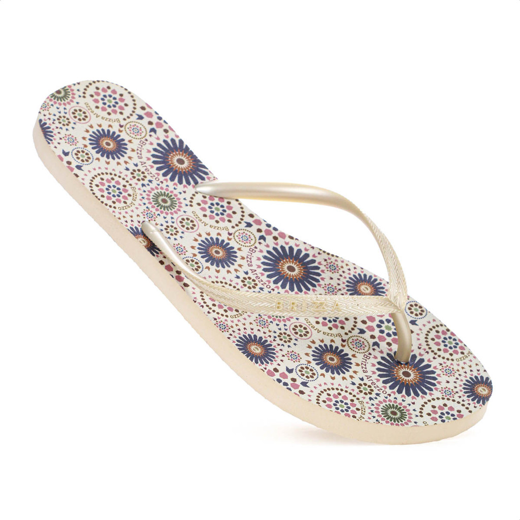 Chinelo Feminino Brizza Estampa Durável Elegante	Confortável Leve Macio