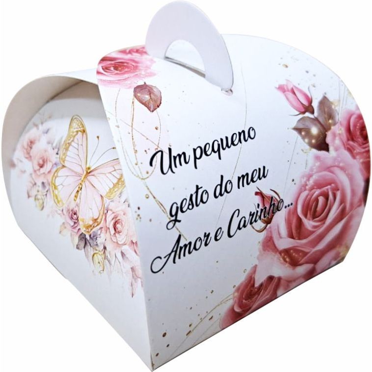 100 peças - Embalagem Sabonete/ Doces Finos/ bem casado - Delicada Flor