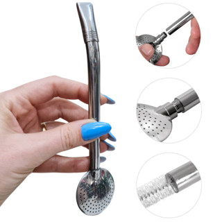 Bomba de Chimarrão Erva Mate em Aço Inox 340 Bojo Removível 18cm em Oferta na Shopee