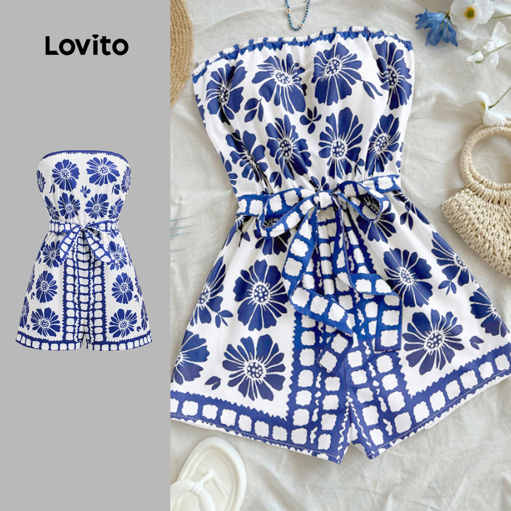 Lovito Macacão Boho Tribal Print Padrão Para Mulheres L133ED044 em Oferta na Shopee