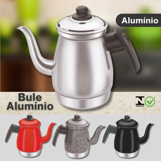 Bule de Alumínio Diversos Tamanhos Chá Café Leiteira Fervedor Polido, Grafite, Vermelho, Preto em Oferta na Shopee