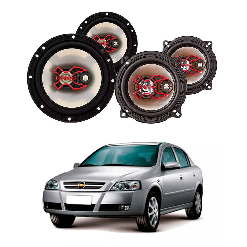 2x Alto Falantes 6" Polegadas + 2x 5" Polegadas 100W RMS Triaxial B3x60x/B3x50x Chevrolet Astra em Oferta na Shopee
