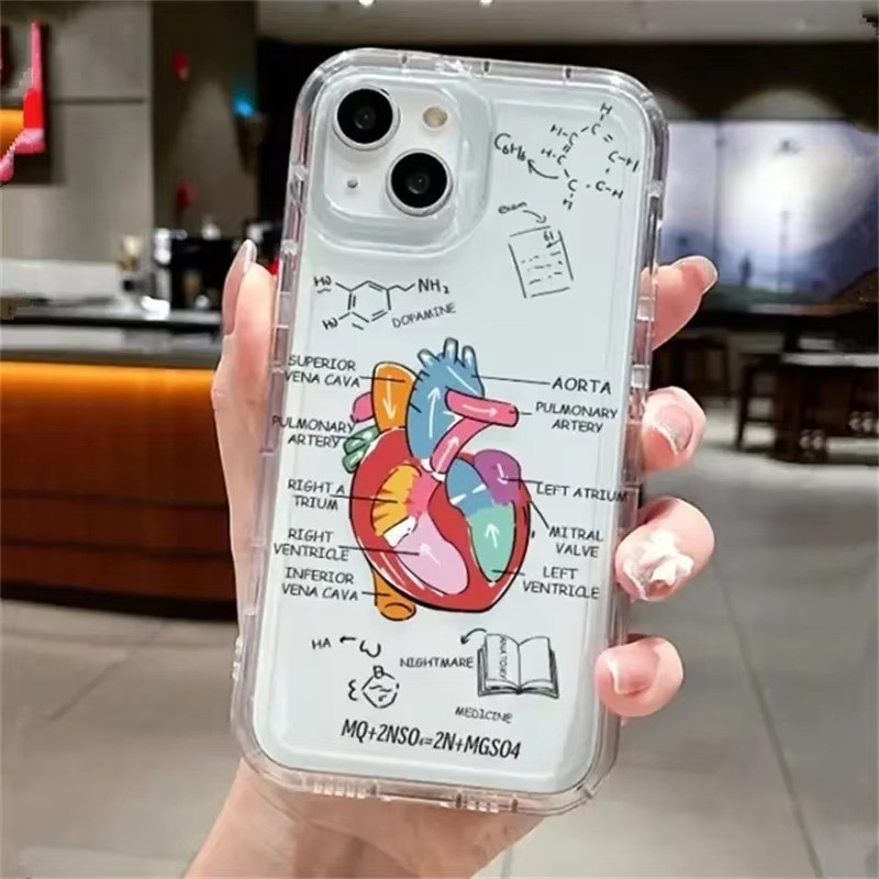 Capa De Telefone Para Samsung S23 FE S24 Ultra S22 Plus A35 A55 A15 A14 A54 A34 A33 A53 A52 5G Fórmula Coração Claro Mac
