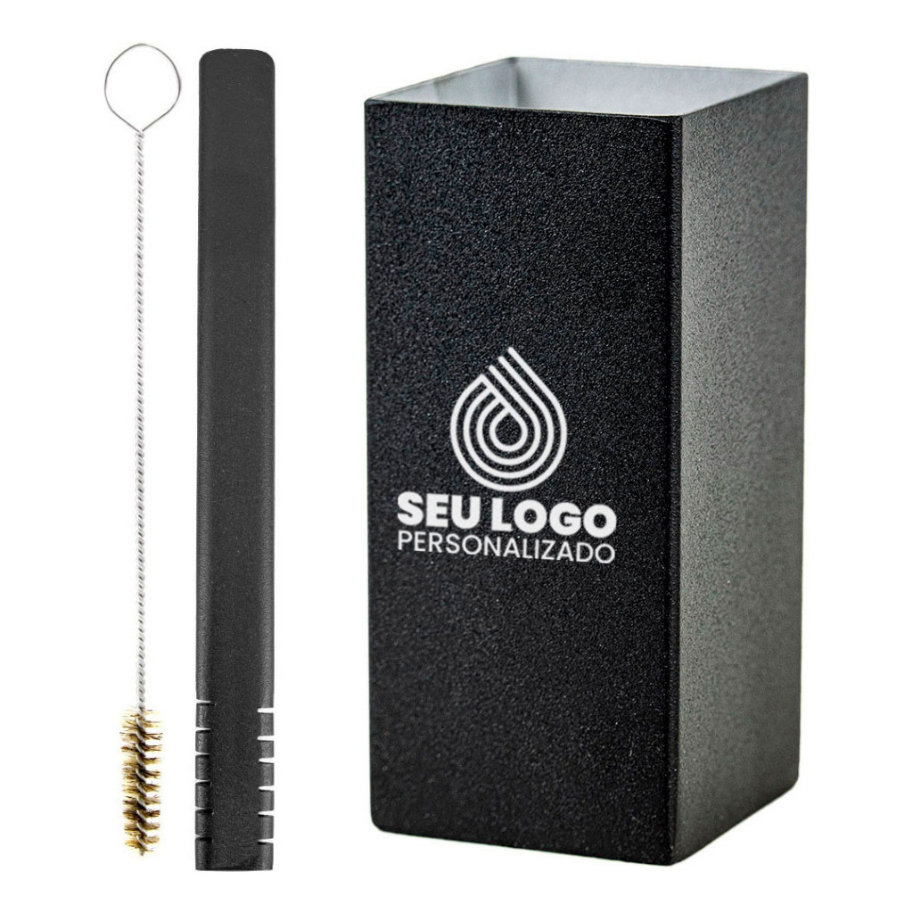Kit Bomba Copo Terere Quadrado Aço Inox Filete Personalize em Oferta na Shopee