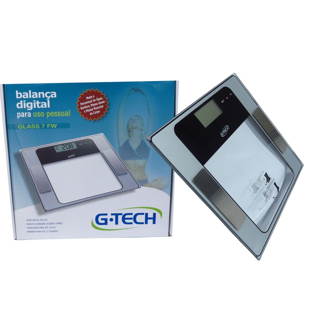 Balança Digital Bioimpedância Analisador Gordura Gtech 7fw
