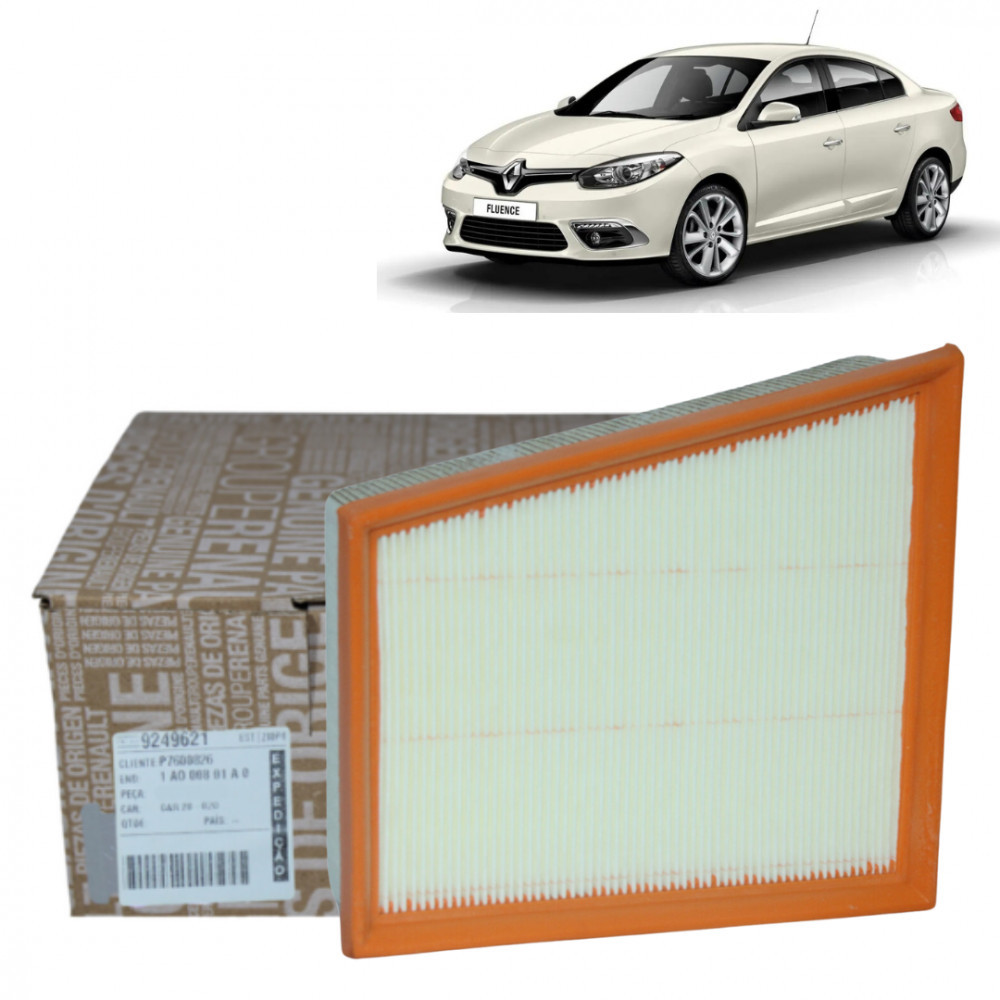 Filtro de ar do motor Renault Fluence câmbio automático em Oferta na Shopee