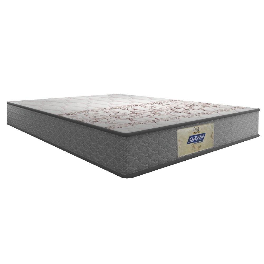Colchão Casal Molas Gazin Flora Cinza/Branco 138x188x22cm - Suporta Até 110 Kg Por Pessoa em Oferta na Shopee