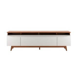 Rack para TV até 75 Polegadas Flynt 3 PT Off White e Canela 220 cm em Oferta na Shopee