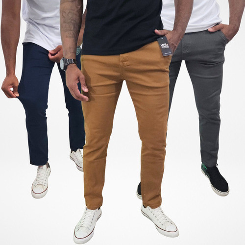 Kit 3 Calças Alfaiataria Masculina
