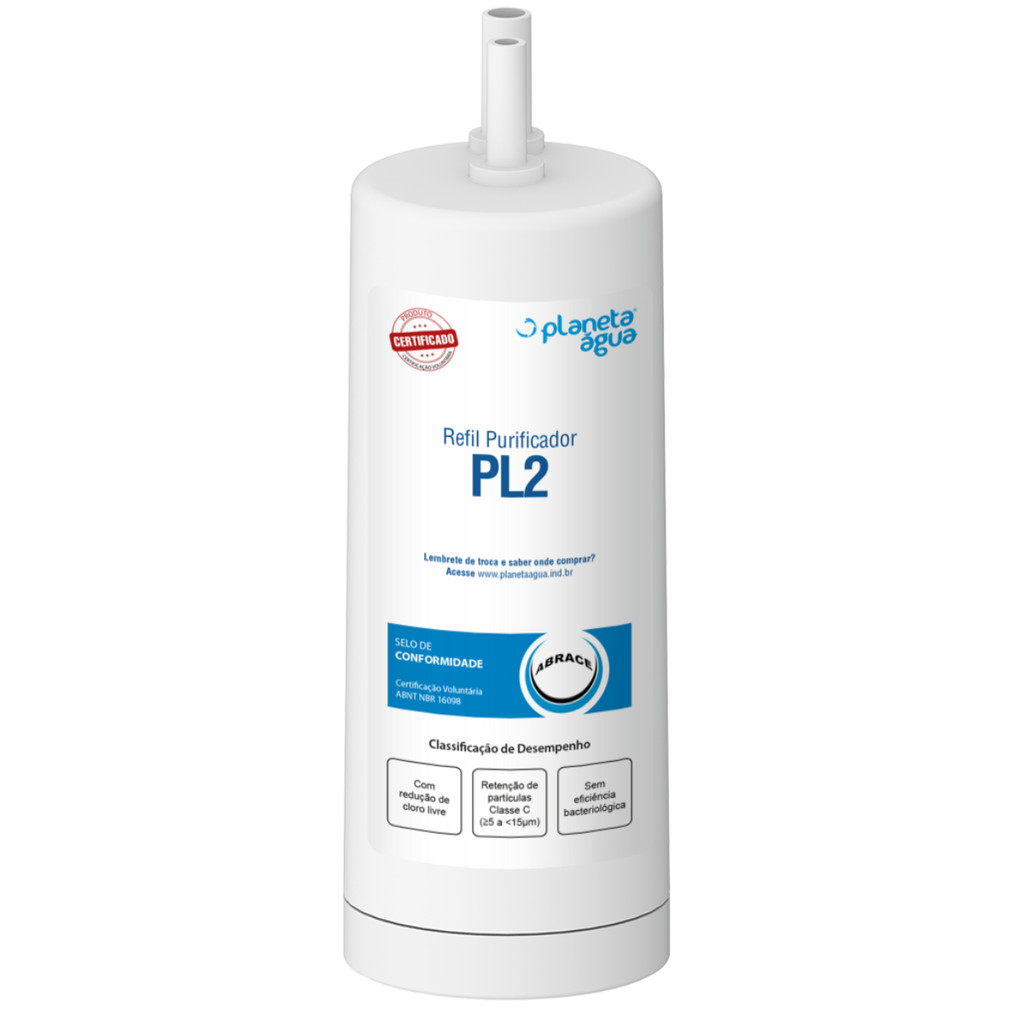 Refil PL2 Planeta Agua Compatível c/ Aparelhos Latina Purifive Vitamax PA731 PA735 PN535 Esmaltec PE
