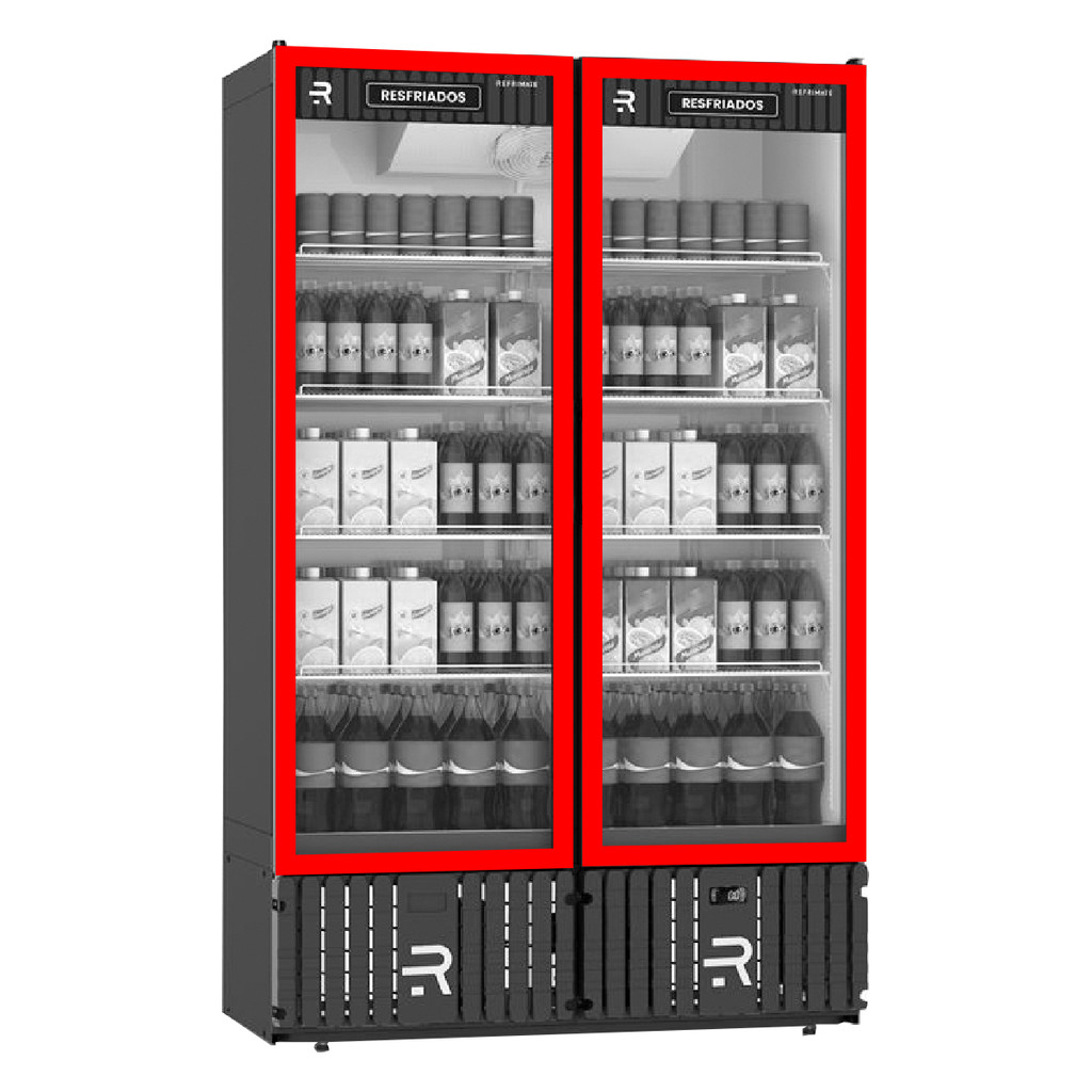 Kit 2 Gaxetas Expositor Visa Cooler VCM-1300 Para Refrimate