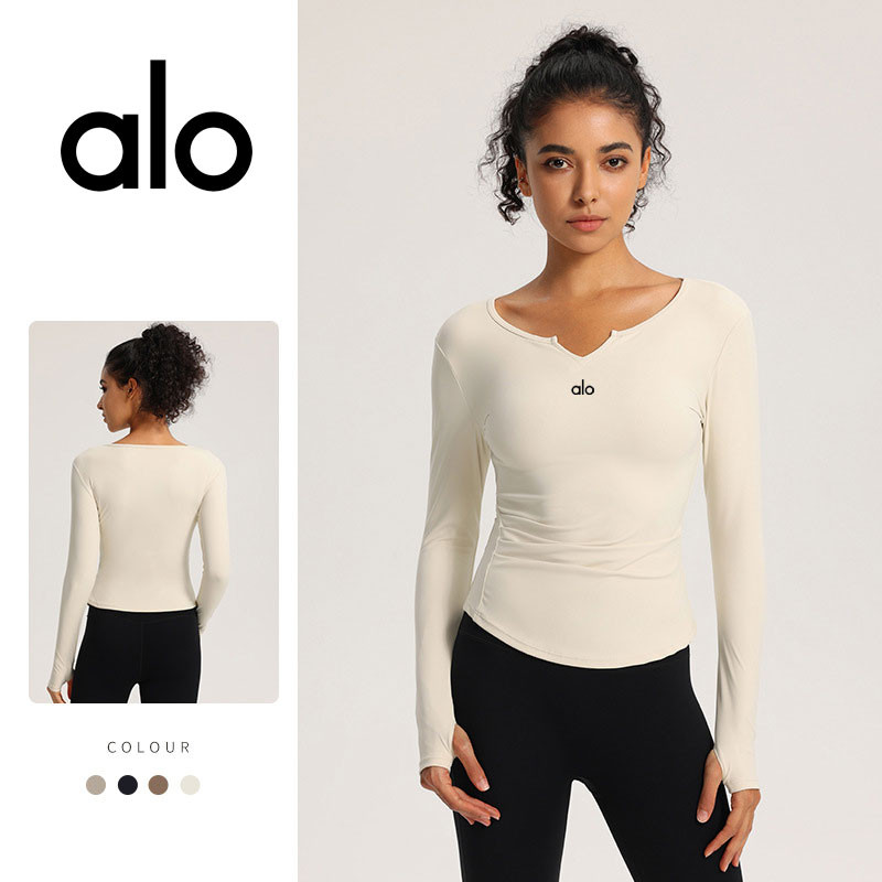 Blusa Esportiva Manga Longa Decote em V
