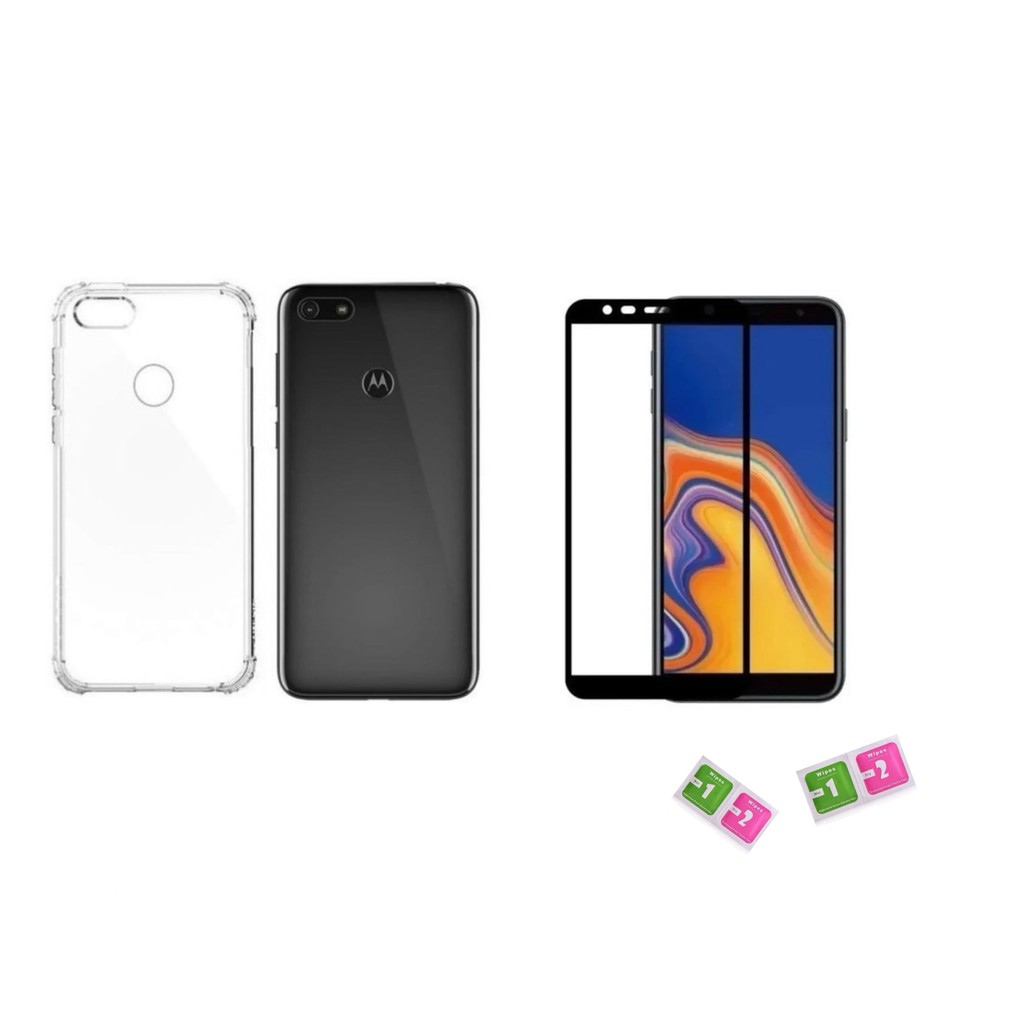 Capinha Para Motorola E6 Play Anti Impacto Transparente + película Vrido 3D / 9D