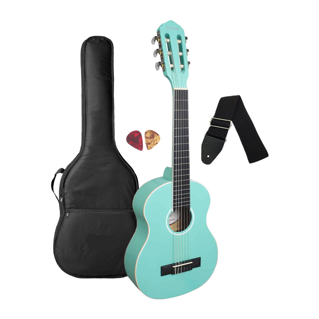 Violao infantil 1/2 Giannini Azul Turquesa Capa e Correia