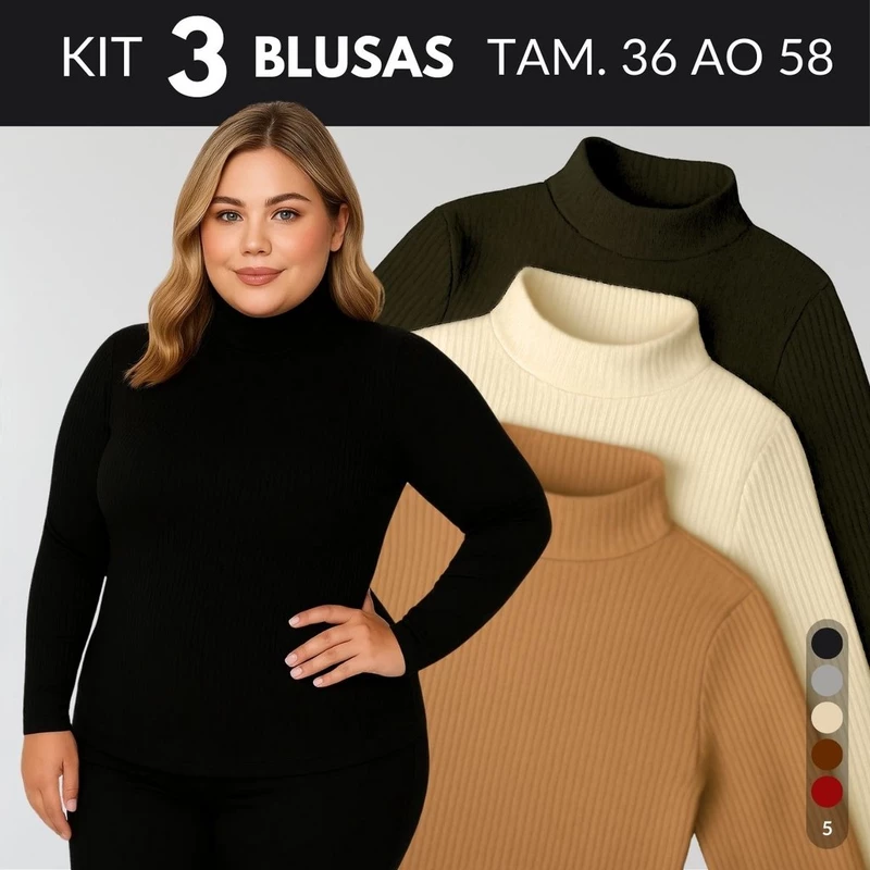 Aproveite: Kit 3 Blusas Térmicas por R$59,90! ❄️