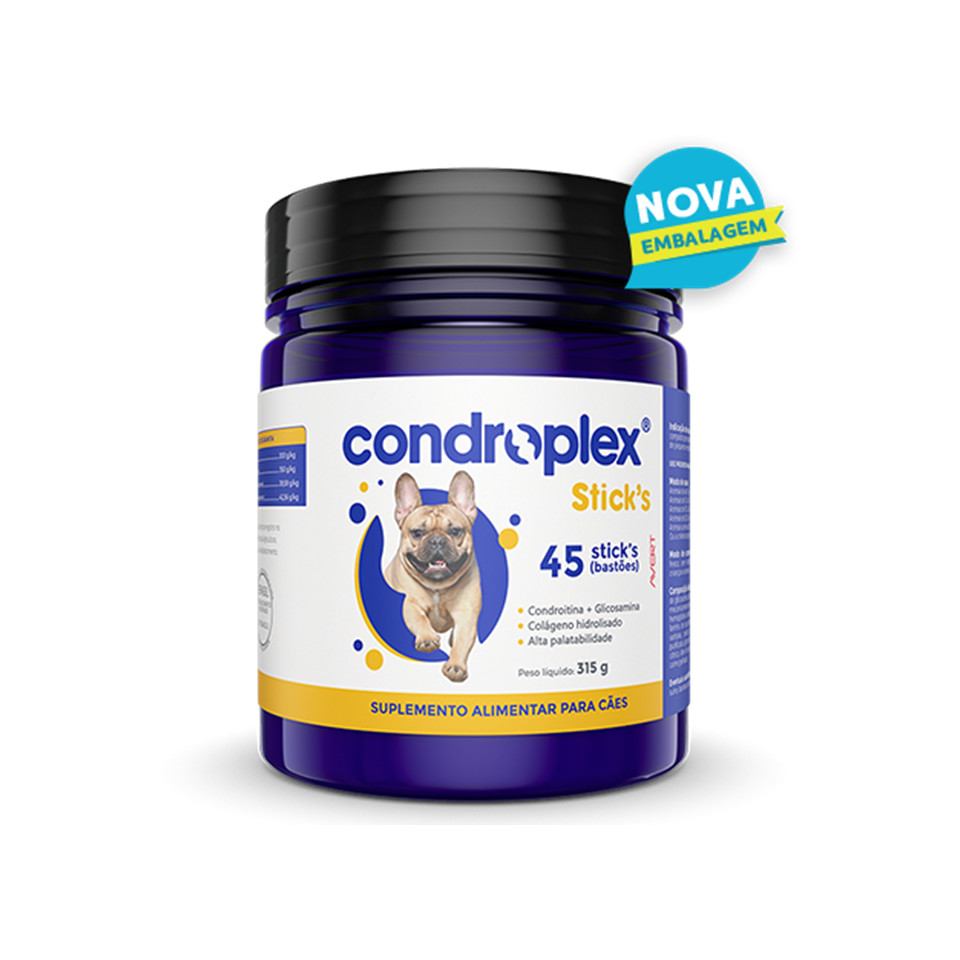 Condroplex Sticks Suplemento Alimentar Avert - 45 Bastões