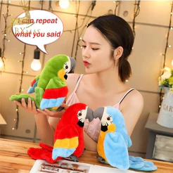 Brinquedo De Pelúcia Multifuncional Papagaio Elétrico/Asas De Acenando Pássaro Falando Fofo Pronúncia Engraçada Animal/P