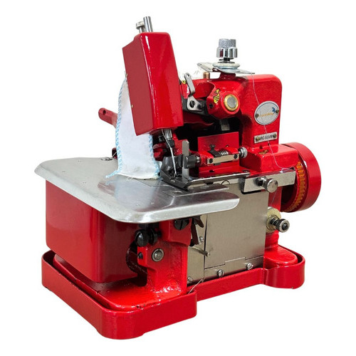 Máquina de Costura Overlock Vermelha Importway 150W Semi Industrial com Kit de Costura Completo 127v/220v