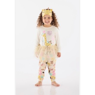 Pijama Infantil Feminino com 3 Peças em Suedine Up Baby em Oferta na Shopee