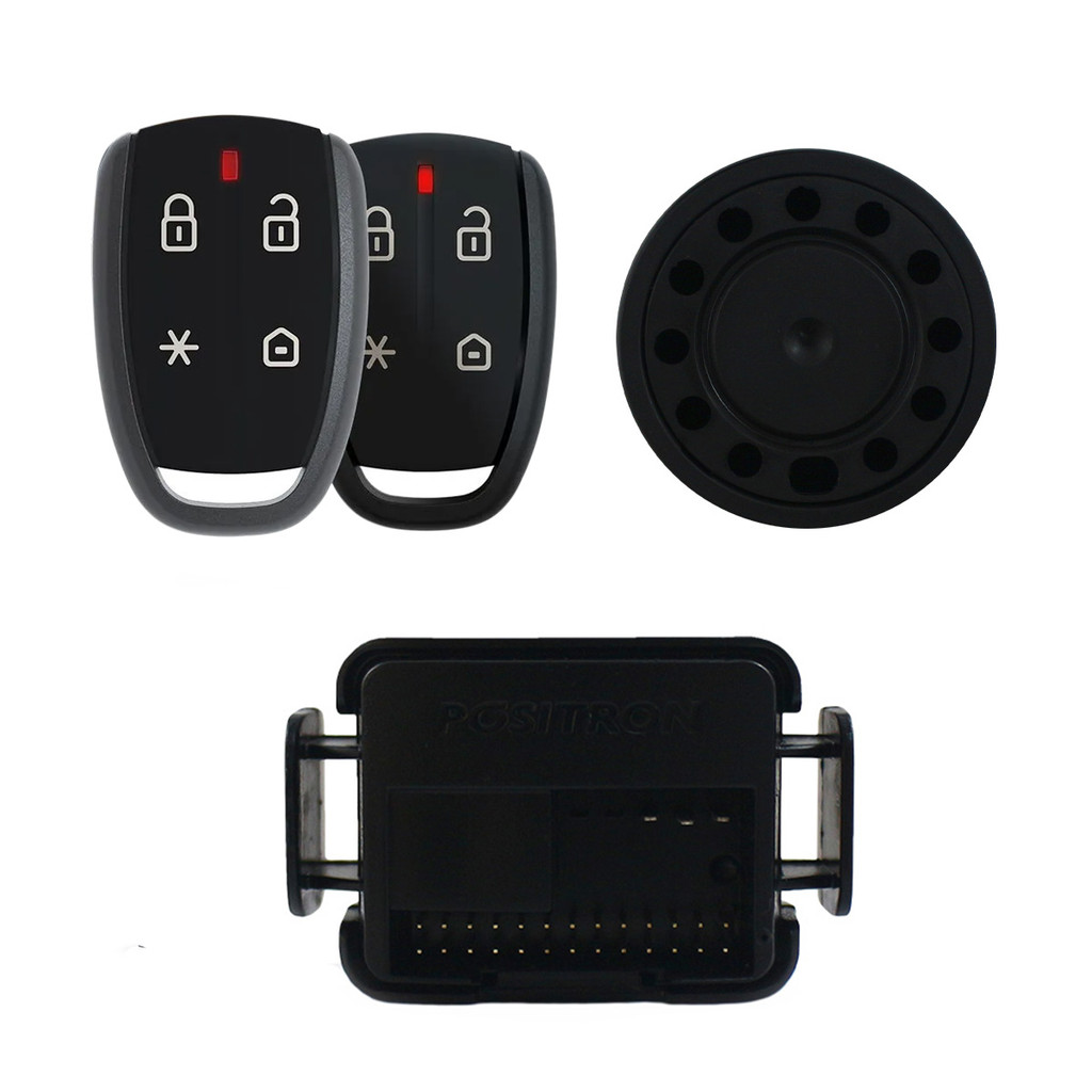 Alarme Automotivo Positron Cyber PX-360 Controle Presença Bloqueador Sirene Dedicada Universal