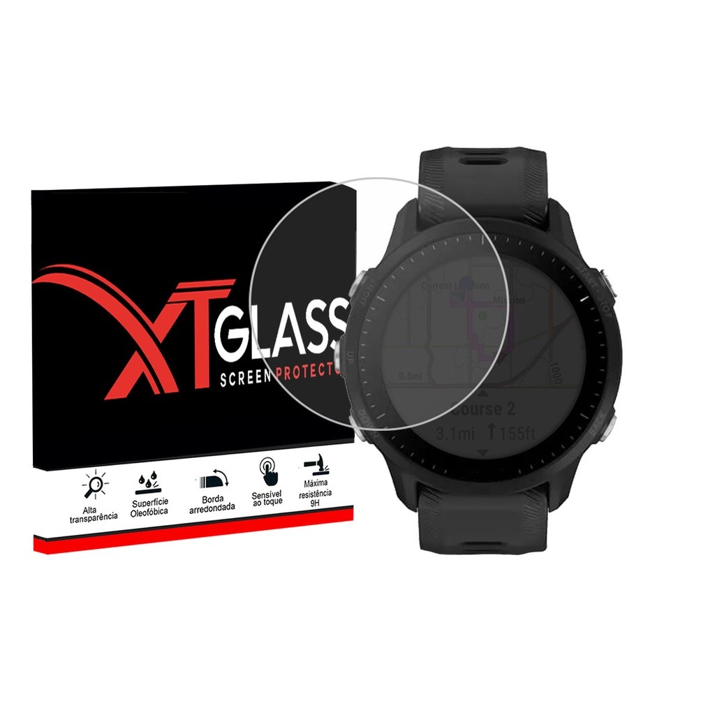 Lua cheia Pelicula De Vidro Xtglass Para Garmin Forerunner 45s 55 165 245 255 255s 570 735 935 955 965 970 em Oferta na Shopee