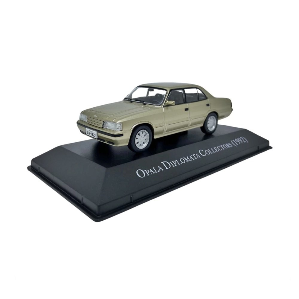 Miniatura Carro Opala Diplomata Collectors (1992) - Chevrolet Série Ouro - Dourado - 1:43 - Luppa