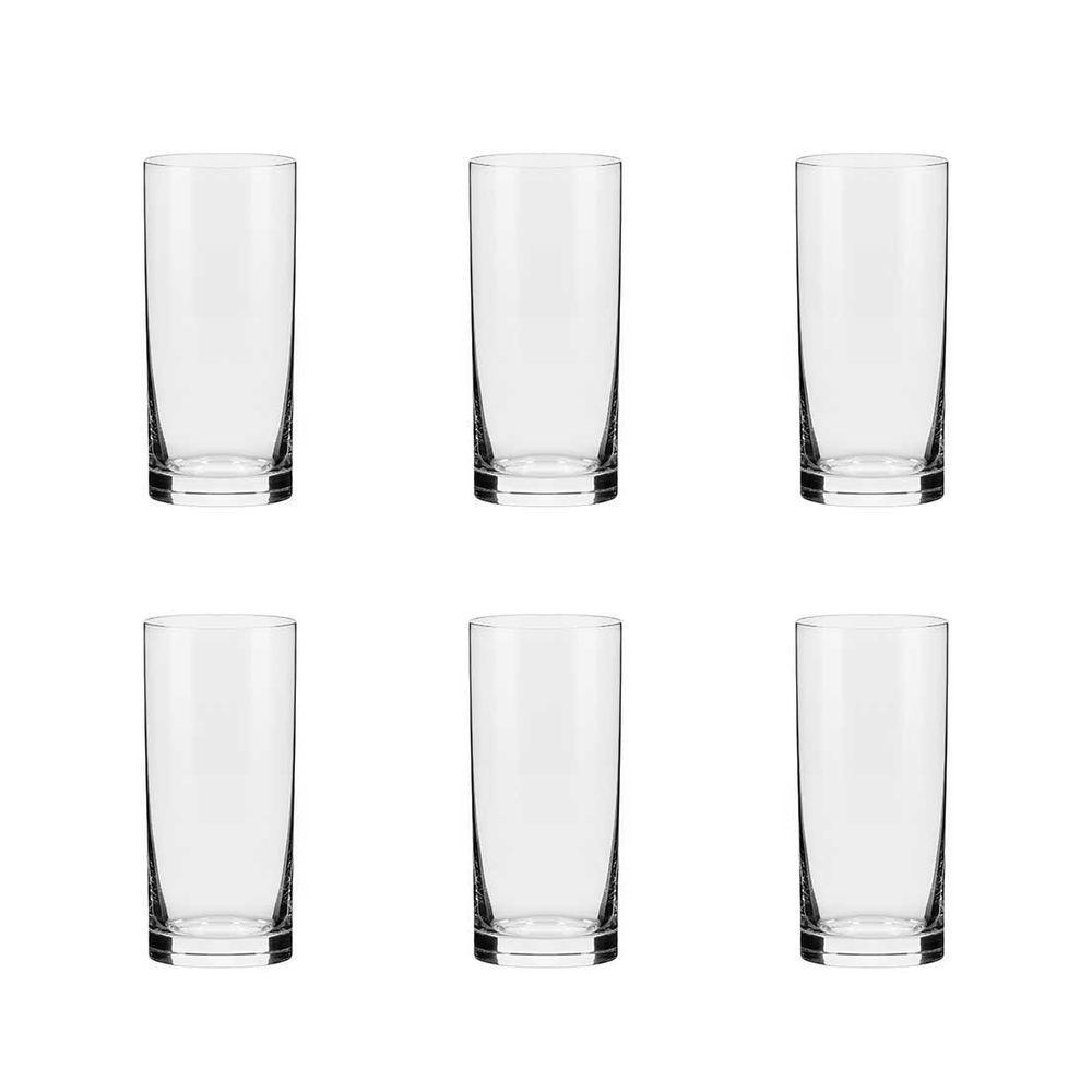 Jogo de 6 Copos De Cristal 300 Ml Flat Classic em Oferta na Shopee
