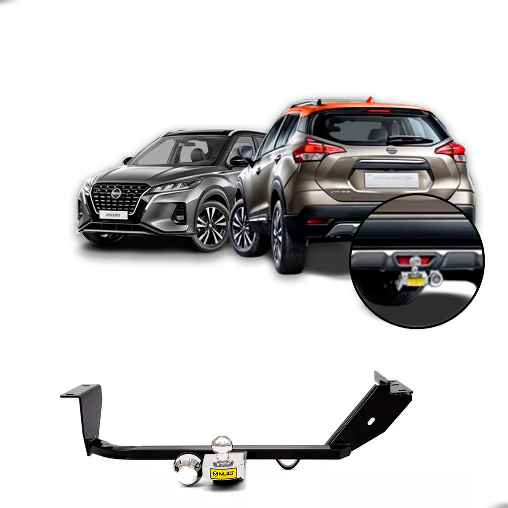 Engate Fixo Reboque Mult Nissan Kicks Sense 2017-2025 com Bola 50mm Tomada Elétrica Capa Protetora Plaqueta Técnica em Oferta na Shopee