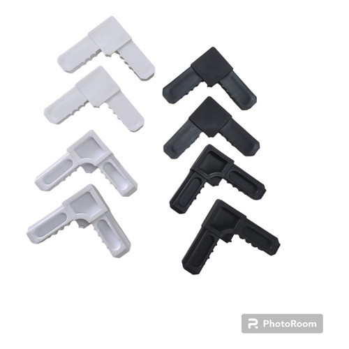Cantoneira para Perfil de Alumínio Tela Mosquiteira Nylon | Kit com 4 Unidades | Preto