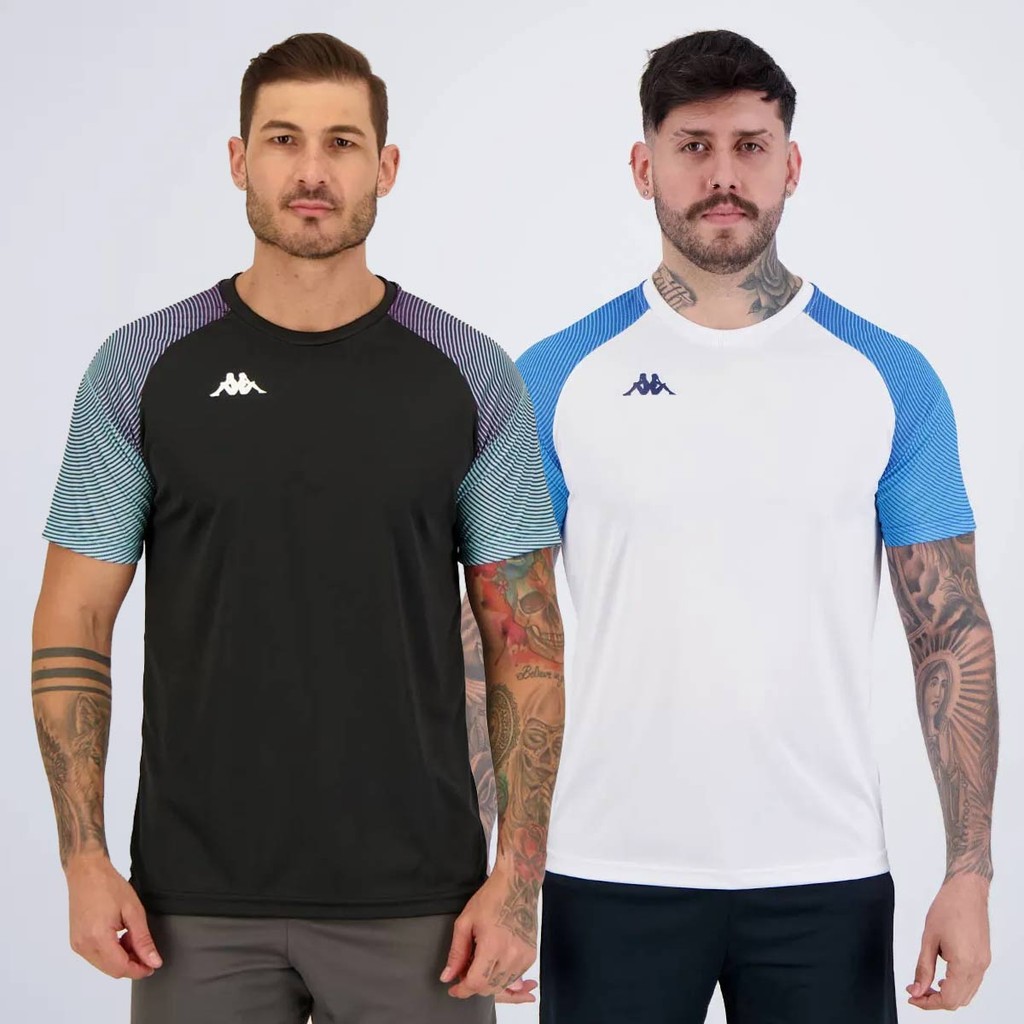 Kit 2 Camisas Kappa Burke Branca e Preta - Men Clothes