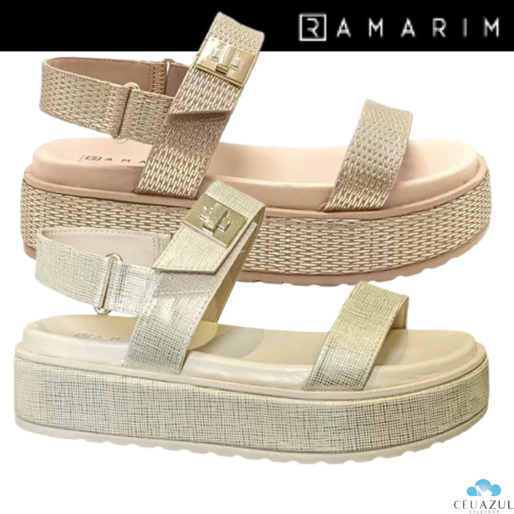 Sandália Papete Plataforma Feminina Ramarim Conforto Estilosa em Oferta na Shopee
