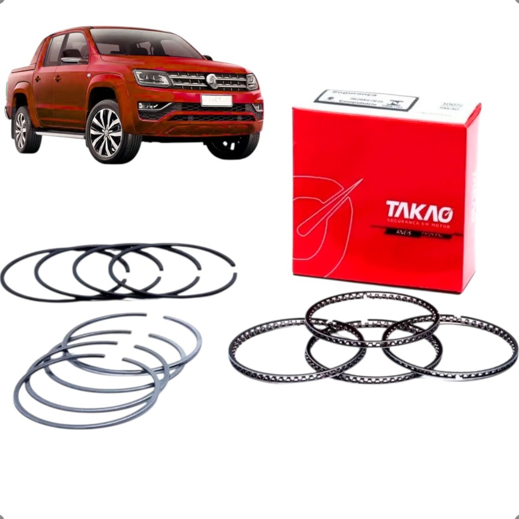 Jogo Anéis De Segmento Para Amarok 2.0 16v Turbo / Bi Turbo 2012 A 2025 em Oferta na Shopee