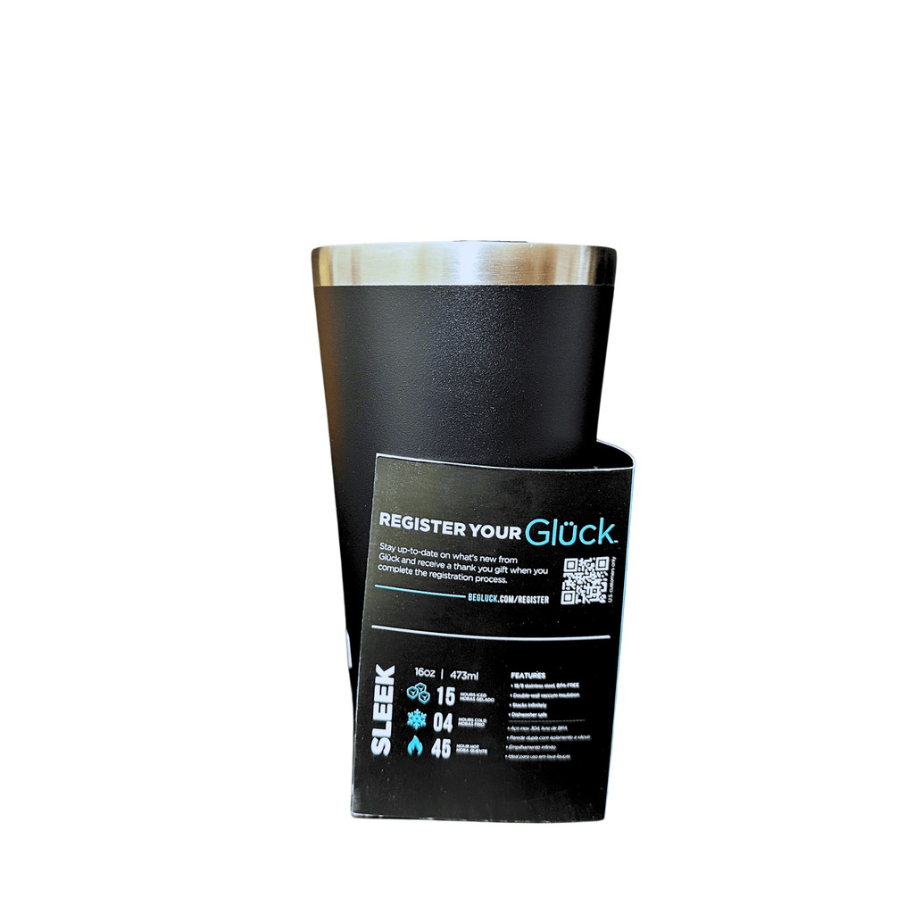 Copo Térmico Glück Sleek 473ml - Black | Estilo e Desempenho em Todos os Momentos