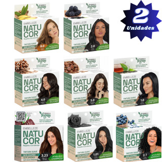 KIT 2 TINTA DE CABELO VEGANA NATUCOR FILM em Oferta na Shopee