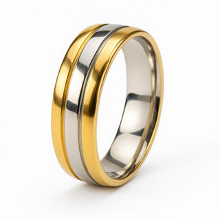 Aliança Banhada Ouro 18k 6mm Friso Prata Luxo Noivado Casamento Noivos Casal Tungstenio em Oferta na Shopee
