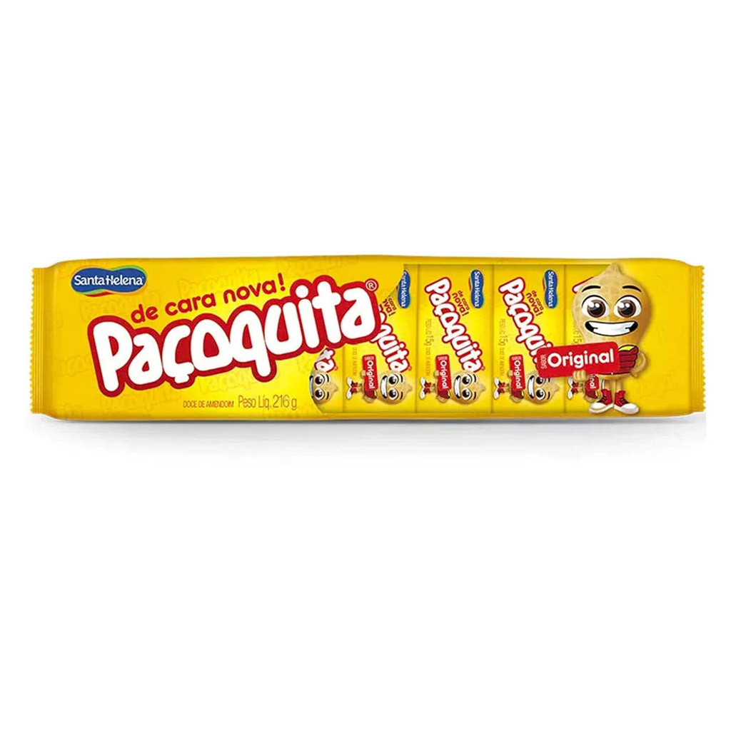 Mini Paçoca Quadrada Paçoquita Embalada c/12 - Santa Helena