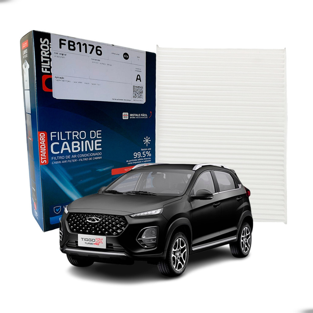 Filtro Ar Condicionado Filtros Brasil para Chery Tiggo Celer Resistente com Qualidade e Eficiência Garantida em Oferta na Shopee