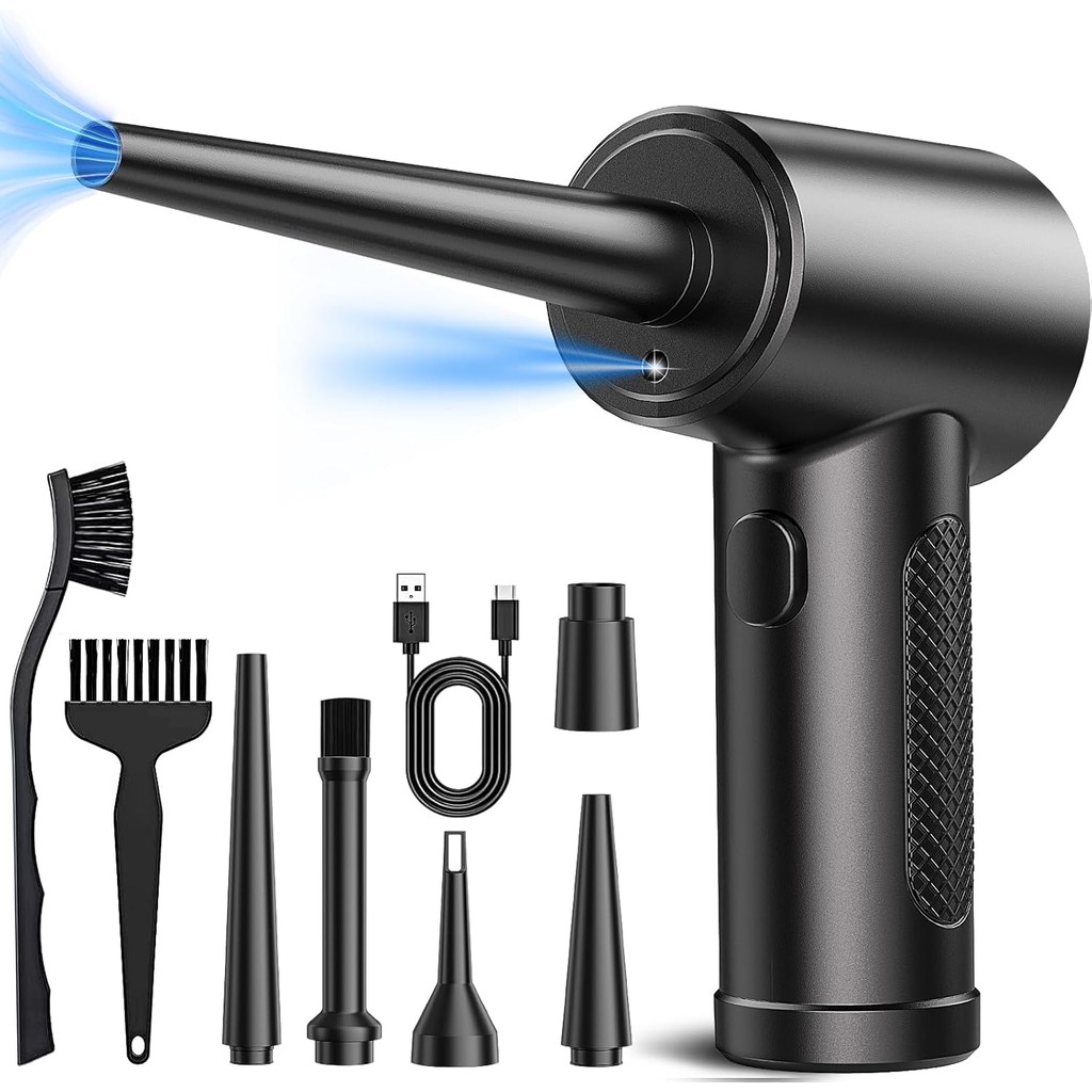 Aspirador de Ar Sem Fio 51000RPM 3 Velocidades com LED para PC/Notebook/Teclado Limpeza/Limpador De Carro Soprador