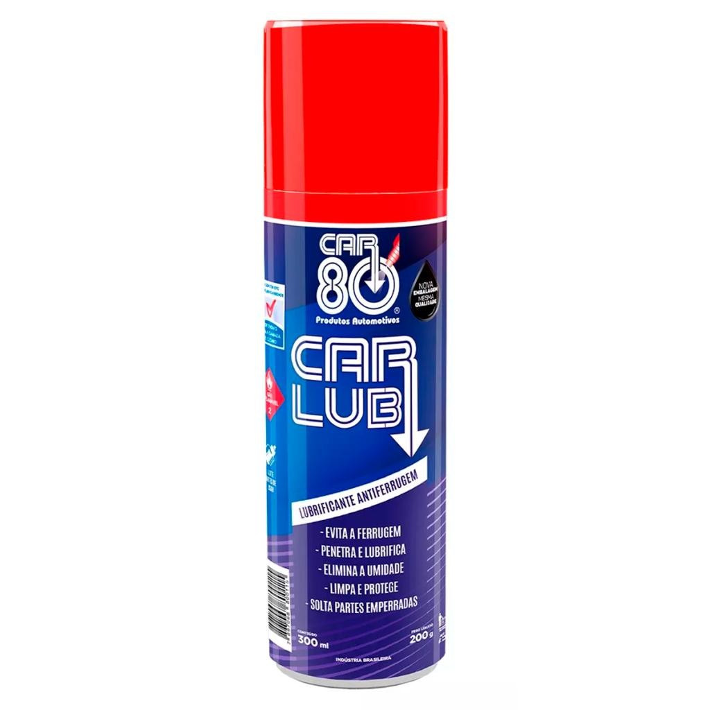 Lubrificante Antiferrugem CAR80 Carlub Spray Aerossol Desengripante Car 80 Car Lub Alta Eficiência em Oferta na Shopee