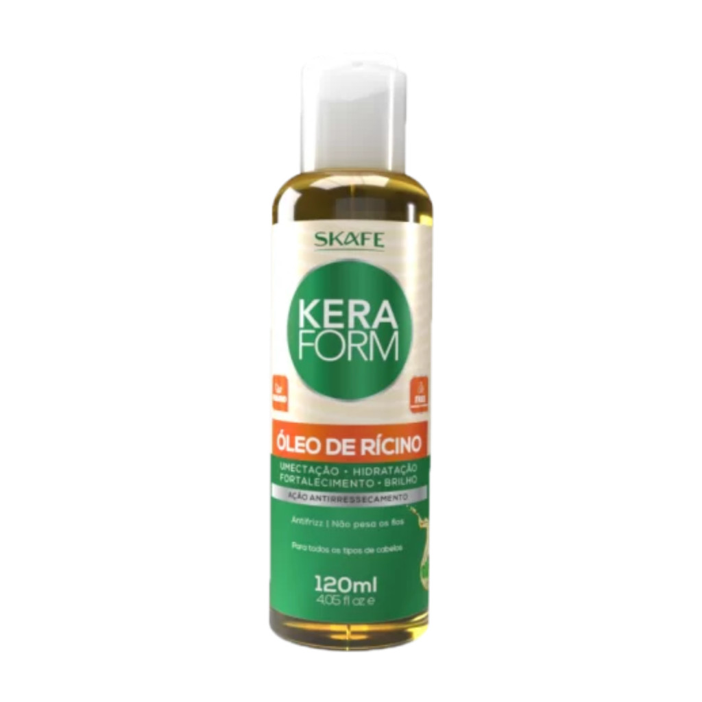 Óleo de Rícino Vegano Keraform 120ml – Skafe em Oferta na Shopee