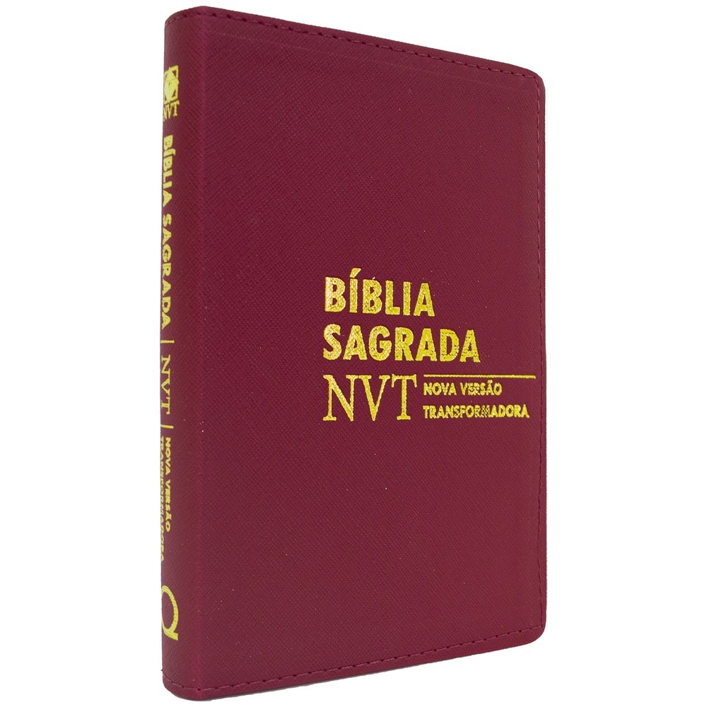 Bíblia Sagrada Letra Média - Capa Luxo Bordô - NVT Nova Versão Transformadora em Oferta na Shopee