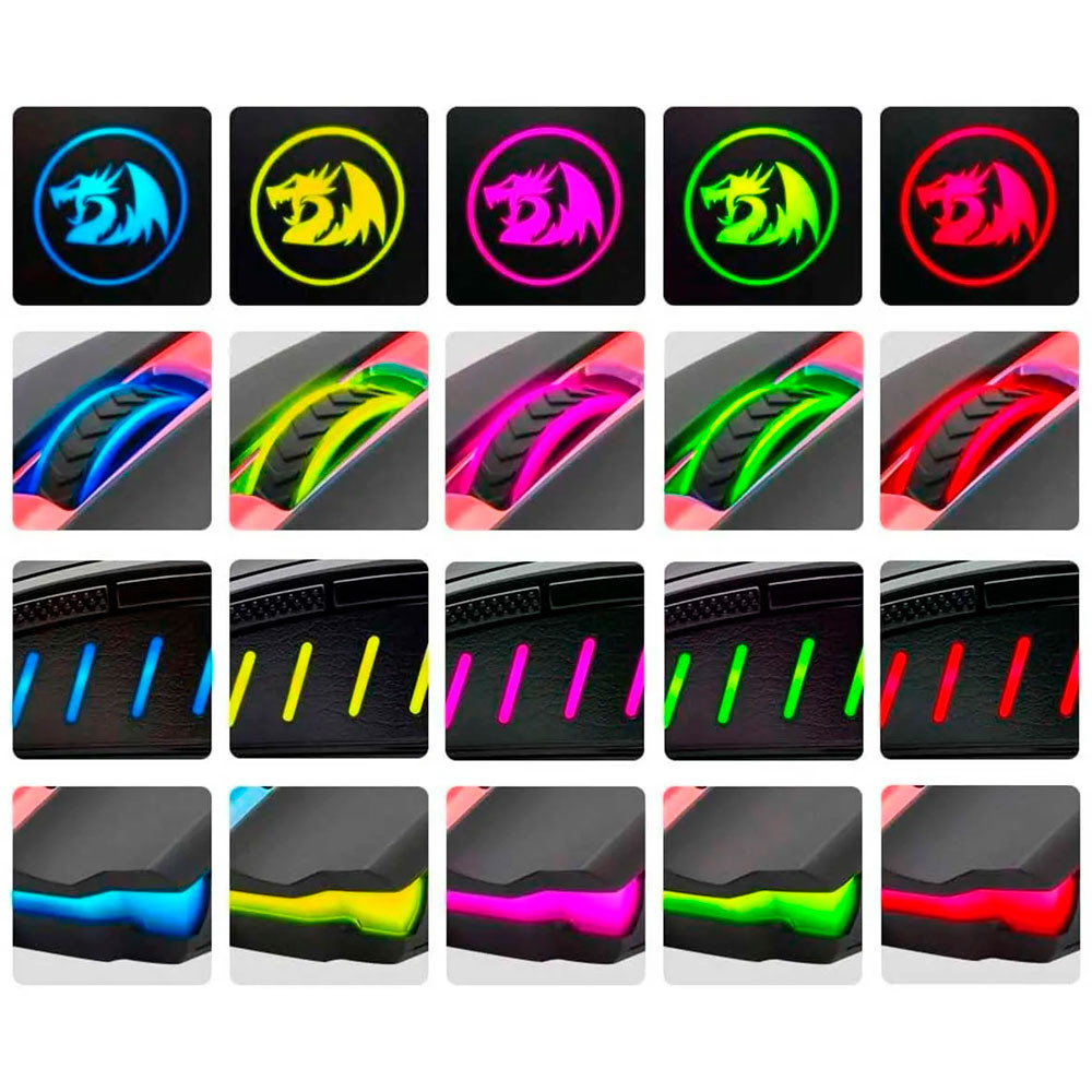 Mouse Gamer Redragon Pegasus M705 7200DPI 6 Botões - detalhe