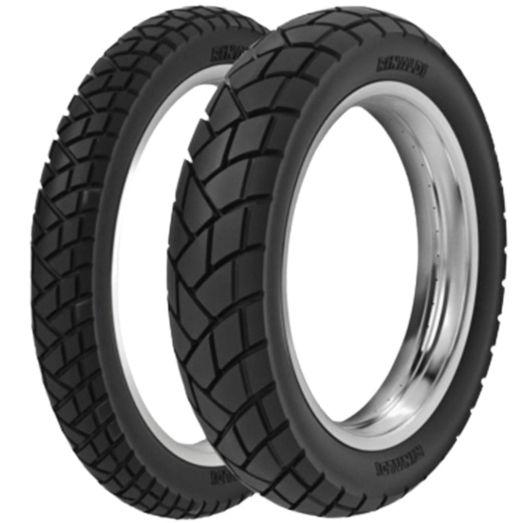 Par Pneu para Moto Rinaldi R34 120/90-17 (T) e 90/90-21 (D) - Uso com Câmara - P/ NX400 Falcon